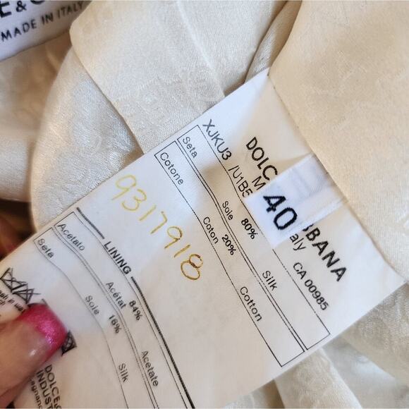 DOLCE & GABBANA MADE IN ITALY JACKET WITH SILK SIZE 40 (US 8) - Picture 8 of 8